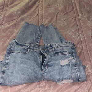 American Eagle Outfitters Blue Ankle Cropped Jeans